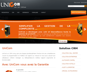 sos-technologies.net: UNICOM CRM centre appel Tunisie voix sur ip offshore call center VoIP
SOS Technologies vous offre les solutions Open Source tel que CRM centre d'appel et sur la voix IP vous offres ces service dans les solutions call centre offshore et les standards telephonique IP.