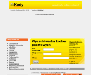 00-000.pl: Kody pocztowe - wyszukiwarka
Na tej stronie możesz wyszukać kody pocztowe dowolnych miejscowości w Polsce. Podaj miasto, ulicę i znajdź potrzebny Ci kod pocztowy. Jest on niezbędny, jeśli list lub inna przesyłka ma dotrzeć do adresata na terenie Polski.