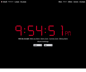 alarm-online-clock.com: Online Alarm Clock
Online Alarm Clock - Free internet alarm clock displaying your computer time.