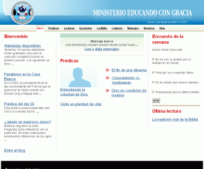 educandocongracia.org: Inicio - Ministerio Educando con Gracia
El Ministerio Educando con Gracia instruye sobre el Evangelio de la gracia de Dios.