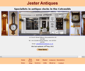 jesterantiques.com: Jester Antiques - Specialists in antique clocks, Cotswolds UK
Jester Antiques - specialists in antique clocks - longcase, wall and mantel.