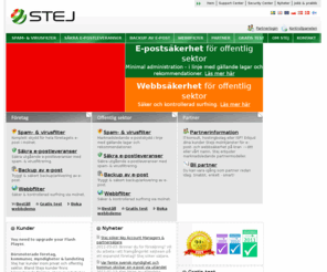 stej.se: Spamfilter, virusfilter & webbfilter i molnet som SaaS - Stej Internet Services
Stej Internet Services - spamfilter, virusfilter, webbfilter för säker e-post och surfning