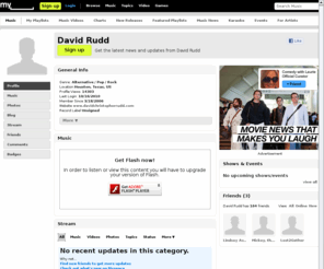 davidchristopherrudd.com: David Rudd | Free Music, Tour Dates, Photos, Videos
David Rudd's official profile including the latest music, albums, songs, music videos and more updates.
