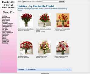 hartsvilleflorist.com: Hartsville Florist :: Holiday
Hartsville, your local Hartsville florist, sends fresh flowers throughout the Hartsville, SC area.  Hartsville florist offers same-day flower delivery on all arrangements.