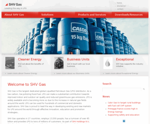 lpg-solution.info: Home - SHV Gas
SHV Gas is the largest dedicated global Liquefied Petroleum Gas (LPG) distributor. SHV Gas operates in 27 countries, employs 13,500 people, has a turnover of over 5 billion and provides LPG to tens of millions of customers.