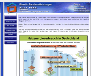 energieberatungmithirn.org: Rolf Hirn - Büro für Baudienstleistungen
Planung, Energieberatung, Thermografie, Energieberater, Energieeinsparung, Büro für Baudienstleistungen, Rolf Hirn, Muggensturm