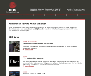 Cds Ch Alarmanlagen Einbruchschutz Sicherheitssysteme Cds Ag Fur Sicherheit