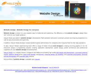 websitedesignsingapore.com: Website Design Singapore - Website Design for everyone. Halcyon Media
Website Design Singapore Halcyon Media is a company based in Singapore and Melbourne providing high quality Website Design Services.