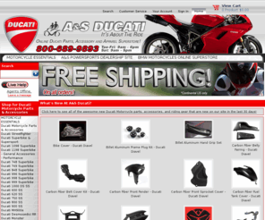 ducati-motorcycle-parts.com: Home - Ducati Motorcycle Parts, Ducati Motorcycle Accessories, and Ducati Apparel & Fashion from A&S Ducati
Store Meta Description