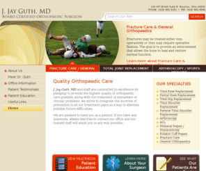 jguthortho.com: J. Jay Guth, MD  | Quality Orthopaedic Care
J. Jay Guth, M.D. is committed to excellence by pledging to provide the highest quality of orthopaedic care possible. 