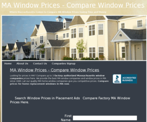 mawindowpricesite.com: MA Window Prices Compare Window Prices
Find the top Massachusetts factory authorized installers. Save time and money. Find contractors in Massachusetts with high ratings here.