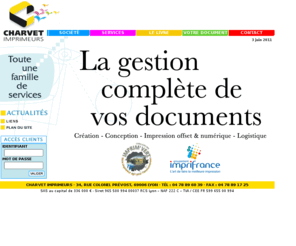 charvet-imprimeurs.net: Charvet Imprimeurs - imprimeur à Lyon ( Rhône ) : livre a la demande - impression offset et numérique
Imprimeur à Lyon imprimerie Rhone : impression offset impression numérique