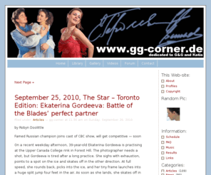 gg-corner.de: www.gg-corner.de - Ekaterina Gordeeva & Sergei Grinkov - a G&G and Katia web-site
Ekaterina Gordeeva and Sergei Grinkov web-site with information and photos of G&G and Katia