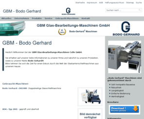 bodo-gerhard.de: GBM - Bodo Gerhard
GBM Glas-Bearbeitungs-Maschinen Celle GmbH