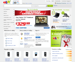 edgeofthecentury.com: eBay - New & used electronics, cars, apparel, collectibles, sporting goods & more at low prices
Buy and sell electronics, cars, clothing, apparel, collectibles, sporting goods, digital cameras, and everything else on eBay, the world's online marketplace. Sign up and begin to buy and sell - auction or buy it now - almost anything on eBay.com