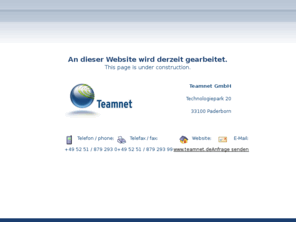 ipad-apps.info: [ipad-apps.info] - An dieser Website wird derzeit gearbeitet - Teamnet GmbH
internet-solutions by teamnet. teamnet ist kompetenter Partner für anspruchsvolle Internet/Intranet-Lösungen