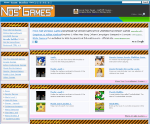 nosgames.com: Free Internet Games - Play Free Internet Games
Play Free Internet Games, FREE Free Internet Games, Free Internet Games, Free Internet Games Arcade, Free Internet Games Flash Games, Addicting Free Internet Games, Free Internet Games Video Games and More Free Internet Games.