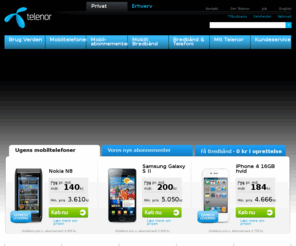cybercity.dk: Telenor - Køb mobil, internet, telefoni og mobilt bredbånd
Gode tilbud på mobiltelefoner og abonnementer, mobilt bredbånd, internet og telefoni. Køb din mobil for 1 kr.  