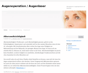 operation-augenlaser.com: Augenoperationen / Augenkrankenheiten / Laserbehandlung / HInweise und Informationen
