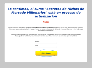 secretosdenichosdemercado.com: Secretos de Nicho de Mercado Millonarios esta cerrado por el momento
Secretos de Nicho de Mercado Millonarios esta cerrado por el momento