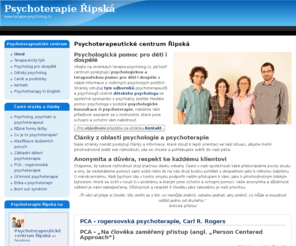 terapie-psycholog.cz: Psycholog, psychoterapeut a psychologická poradna Praha, Řipská
Psychologická poradna Řipská sdružuje tým psychologů a psychoterapeutů poskytujících psychoterapeutickou pomoc při řešení psychologických problémů.