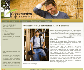 constructionlienservices.com: Welcome to the Frontpage
Joomla! - the dynamic portal engine and content management system