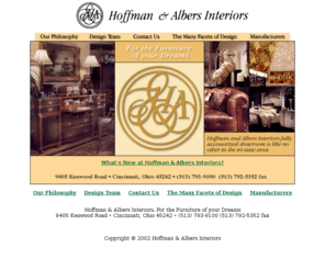 hoffmanandalbersinteriors.com: Hoffman & Albers Interiors
Hoffman & Albers Interiors. For the Furniture of your Dreams