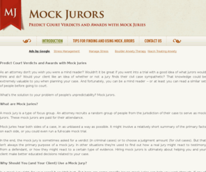 mockjurors.com: Mock Jurors
Predict jury verdicts and awards with mock jurors.