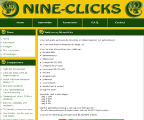 nine-clicks.nl: Nine-clicks - Verdien een extra zakcentje! - Welkom op Nine-clicks
