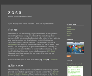 zosa.net: zosa page - journal
zosa