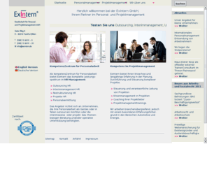 interimsmanagement-personal.com: ExIntern - Gesellschaft für Personal- und Projektmanagement mbH
ExIntern - Gesellschaft für Personal- und Projektmanagement mbH