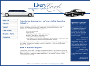 liverycoach.com: Livery Coach Transportation Software
Livery Coach transportation software is a turn-key limousine software solution worldwide for reservations, dispatching, QuickBooks accounting and maintanance.