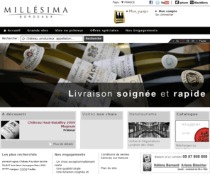 millesima.fr: Grands Crus, vins primeurs de Bordeaux, Bourgogne Champagne...
Millesima est le leader de la vente de grands vins et de vins en primeur depuis 1983. 2 500 000 btles dans nos chais des meilleurs millésimes de Bordeaux, Bourgogne, Vallée du Rhône, Alsace, Champagne...