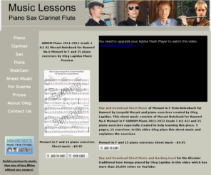 mlessons.co.uk: Music Lessons London
Music Lessons Online  Learn How to Play music instruments
PIANO, CLARINET, SAX, FLUTE Lessons webcam music lessons mLessons.co.uk Oleg Lapidus  webcam PIANO lessons webcam CLARINEt lessons webcam SAX lessons webcam  FLUTE lessons
