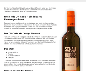 schauhuber.net: Wein mit QR Code – ein ideales Firmengeschenk
Wein mit QR Code – ein ideales Firmengeschenk