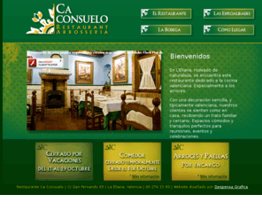 caconsuelo.com: Restaurante Ca Consuelo
Restaurante Ca Consuelo, La Eliana: Especialidad en arroces y gastronomía valenciana