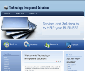 technology-is.com: Welcome toTechnology Integrated Solutions
Providing services and solutions to help accelerate your business grow and  be the best in your class.