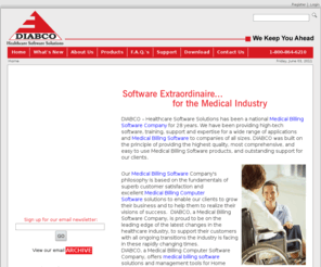 arx-lite.com: Medical Billing Software- Diabco Medical Management Software >  Home
Medical Billing Software is outstanding for insurance billing and practice management software. Electronic Medical Records (EMR) & Practice Management Software. Call for a FREE DEMO.
