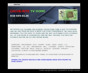 color-rite-tv.net: color-rite-tv.com
tv repair tv repair service san diego tv service home tv service lcd tv repair