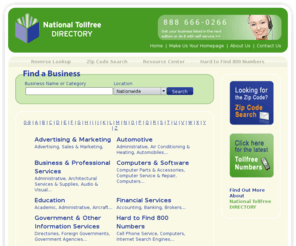 internettollfree.com: Toll Free Directory | 800 Directory | National Tollfree Directory - Find a Toll Free Number
