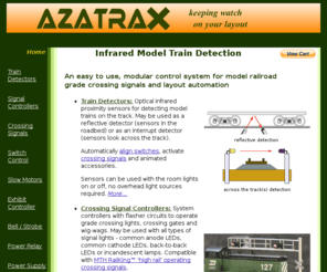 mr-matix.com: Model train detectors and crossing signal control systems
Infrared train detectors electronic control system to animate model railroad crossing signals and crossing gates.