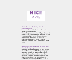 nicecompany.co.uk: NICE
The Creative Communications Consultancy