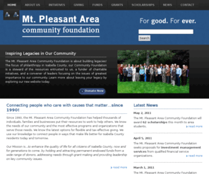 mpacf.org: Mount Pleasant Area Community Foundation
Mount Pleasant Area Community Foundation - For good. For ever.
