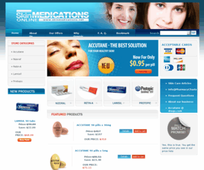 skinmedications.net: Great ACCUTANE skin care offers at DISCOUNT PRICES || Skin Medications Online
Looking for Accutane and other effective skin care solutions to treat problems like acne? We offer the most competitive prices on Accutane and similar medications right here.