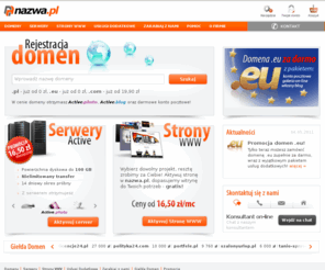 aranea.pl: Domeny: rejestracja domen, giełda domen, serwery i Strony WWW - nazwa.pl
Domeny, serwery, strony www oraz profesjonalny hosting w nazwa.pl. Teraz w promocji możesz mieć atrakcyjny adres www, serwer i Stronę WWW zupełnie za darmo.