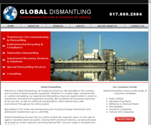 global-dismantling.net: Global Dismantling Environmental Services and Solutions for Industry
Specialists in Transformer and Power Substation Decommissioning and Dismantling