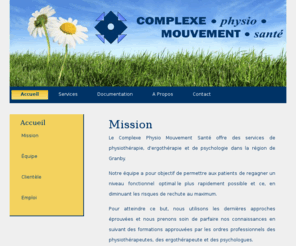 readaptationsante.com: Complexe Physio Mouvement Santé - Accueil
Clinique de réadaptation, physiothérapie, ergothérapie, psychologie désservant la région de Granby.