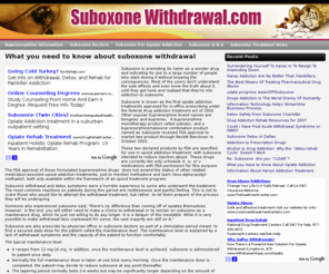 suboxonewithdrawal.com: Suboxone withdrawal | Opiate Detox | Suboxome Doctors | Suboxonewithdrawal.com
What to know and what you need prepare for when facing the prospects of suboxone withdrawal