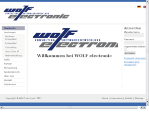 wolf-electronic.com: WOLF electronic
Wir bieten individuelle Lösungen und Consulting in den Bereichen Embedded OS, Voice Over IP und Webprogrammierung