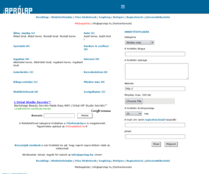aprolap.hu: APRÓLAP  - Ingyenes Apróhirdető.
Adja fel hirdetését MOST! Hirdetés azonostó:
